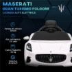 MACCHINA PER BAMBINI 12V MASERATI GRAN TURISMO FOLGORE CON TELECOMANDO ETÀ 3-5 ANNI BIANCO