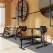 MACCHINA PETTORALI AD ALTEZZA REGOLABILE IN ACCIAIO 150X150X60-85 CM NERO