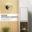 MOBILE COLONNA BAGNO SALVASPAZIO IN LEGNO CON 2 ARMADIETTI E RIPIANI 30X24X170 CM ROVERE E BIANCO