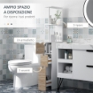 MOBILE COLONNA BAGNO SALVASPAZIO CON ARMADIETTO RIPIANI E CASSETTI 15X33X136 CM COLORE LEGNO