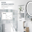 MOBILE COLONNA BAGNO SALVASPAZIO CON ARMADIETTO RIPIANI E CASSETTI 15X33X136 CM COLORE LEGNO