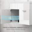 MOBILE BAGNO SOSPESO CON LAVABO ARMADIETTO A 2 ANTE CON CERNIERE AMMORTIZZATE 61X40X50 CM BIANCO LUCIDO