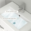 MOBILE BAGNO SOSPESO CON LAVABO ARMADIETTO A 2 ANTE CON CERNIERE AMMORTIZZATE 61X40X50 CM BIANCO LUCIDO