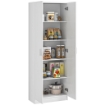 MOBILE MULTIUSO MODERNO CON 5 RIPIANI E LIVELLI REGOLABILI IN LEGNO 60X31.5X165 CM BIANCO
