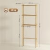 MOBILE SOPRA WC A 3 RIPIANI A DOGHE SALVASPAZIO IN BAMBÙ 63.5X25.5X181 CM COLOR LEGNO