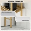 MOBILE SOPRA WC A 3 RIPIANI A DOGHE SALVASPAZIO IN BAMBÙ 63.5X25.5X181 CM COLOR LEGNO