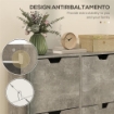 MOBILE SCARPIERA CON 4 CASSETTI RIBALTABILI A 2 LIVELLI PER 16 PAIA IN LEGNO 95X26X95 CM GRIGIO