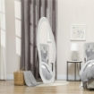 SPECCHIO A FIGURA INTERA CON CORNICE ONDULATA IN VELLUTO SPECCHIO DA TERRA E DA PARETE 160X50 CM BIANCO