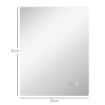 SPECCHIO BAGNO CON LUCI LED REGOLABILI INTERRUTTORI TOUCH E FUNZIONE ANTIAPPANNAMENTO 70X50 CM