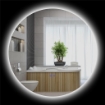 SPECCHIO BAGNO CON LUCI LED REGOLABILI INTERRUTTORI TOUCH E DESIGN ANTIAPPANNAMENTO Ø 70 CM