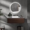 SPECCHIO BAGNO CON LUCI LED REGOLABILI INTERRUTTORI TOUCH E DESIGN ANTIAPPANNAMENTO Ø 70 CM