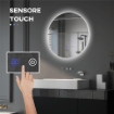 SPECCHIO BAGNO CON LUCI LED REGOLABILI INTERRUTTORI TOUCH E DESIGN ANTIAPPANNAMENTO Ø 70 CM