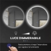 SPECCHIO BAGNO CON LUCI LED REGOLABILI INTERRUTTORI TOUCH E DESIGN ANTIAPPANNAMENTO Ø 70 CM