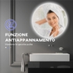 SPECCHIO BAGNO CON LUCI LED REGOLABILI INTERRUTTORI TOUCH E DESIGN ANTIAPPANNAMENTO Ø 70 CM
