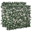 SIEPE ARTIFICIALE A 2 SEZIONI DA 356 FOGLIE DI EDERA IN POLIESTERE E RATTAN 200X100 CM VERDE E MARRONE