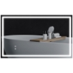 SPECCHIO PER BAGNO CON LUCI LED REGOLABILI A 3 COLORI E STRATO ANTIURTO IN VETRO E METALLO 100X3X60 CM