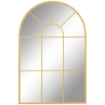 SPECCHIO DA PARETE AD ARCO IN VETRO E METALLO ORO DALLO STILE MODERNO 91X2X60 CM