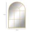 SPECCHIO DA PARETE AD ARCO IN VETRO E METALLO ORO DALLO STILE MODERNO 91X2X60 CM