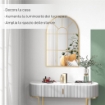 SPECCHIO DA PARETE AD ARCO IN VETRO E METALLO ORO DALLO STILE MODERNO 91X2X60 CM
