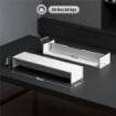 SUPPORTO PER MONITOR CON 2 VANI CONTENITORE IN LEGNO 100X27X15 CM BIANCO