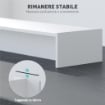 SUPPORTO PER MONITOR CON 2 VANI CONTENITORE IN LEGNO 100X27X15 CM BIANCO