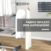 STENDINO VERTICALE CON 3 RIPIANI REGOLABILI IN ACCIAIO E PLASTICA 142X55X152 CM GRIGIO E ARGENTO