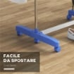 STENDINO VERTICALE CON 3 RIPIANI REGOLABILI IN ACCIAIO E PLASTICA 142X55X152 CM BLU E ARGENTO