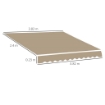 TELO DI RICAMBIO PER TENDA A BRACCI IN POLIESTERE ANTI UV DA 4X2.5M BEIGE