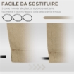 TELO DI RICAMBIO PER TENDA A BRACCI IN POLIESTERE ANTI UV DA 4X2.5M BEIGE