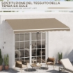 TELO DI RICAMBIO PER TENDA A BRACCI IN POLIESTERE ANTI UV DA 4X2.5M BEIGE