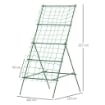 SUPPORTO PER POMODORI A FORMA DI A A LIVELLI REGOLABILI CON RETE IN ACCIAIO PE E PP 101X133X227 CM VERDE