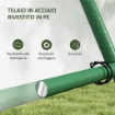 SUPPORTO PER POMODORI A FORMA DI A A LIVELLI REGOLABILI CON RETE IN ACCIAIO PE E PP 101X133X227 CM VERDE