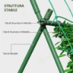 SUPPORTO PER POMODORI A FORMA DI A A LIVELLI REGOLABILI CON RETE IN ACCIAIO PE E PP 101X133X227 CM VERDE