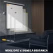 TELO PROIETTORE MOTORIZZATO DA 85" CON TELECOMANDO, IN PLASTICA E METALLO 176.5X8X176.5 CM BIANCO