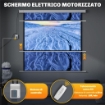 TELO PROIETTORE MOTORIZZATO DA 85" CON TELECOMANDO, IN PLASTICA E METALLO 176.5X8X176.5 CM BIANCO