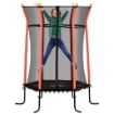 TAPPETO ELASTICO PER BAMBINI CON INGRESSO A CERNIERA E PALI IMBOTTITI Ø 163.5X190 CM ROSSO