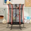 TAPPETO ELASTICO PER BAMBINI CON INGRESSO A CERNIERA E PALI IMBOTTITI Ø 163.5X190 CM ROSSO