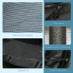 TAPPETO ELASTICO PER BAMBINI CON RETE DI SICUREZZA E PALI IMBOTTITI ETÀ 3-10 ANNI 140 X 190 CM NERO
