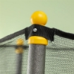 TAPPETO ELASTICO PER BAMBINI CON RETE DI SICUREZZA E PALI IMBOTTITI ETÀ 3-10 ANNI 140 X 190 CM NERO