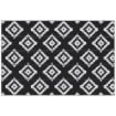 TAPPETO ESTERNO PER BALCONE E TERRAZZA REVERSIBILE CON FANTASIA GEOMETRICA 2.74X1.82 M NERO E BIANCO