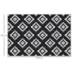 TAPPETO ESTERNO PER BALCONE E TERRAZZA REVERSIBILE CON FANTASIA GEOMETRICA 2.74X1.82 M NERO E BIANCO