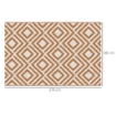 TAPPETO ESTERNO PER BALCONE E TERRAZZA REVERSIBILE CON FANTASIA GEOMETRICA 182X274 CM MARRONE E BIANCO