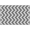 TAPPETO DA ESTERNO REVERSIBILE CON FANTASIA GEOMETRICA 121X182 CM GRIGIO E BIANCO