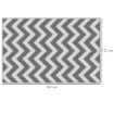 TAPPETO DA ESTERNO REVERSIBILE CON FANTASIA GEOMETRICA 121X182 CM GRIGIO E BIANCO