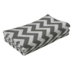 TAPPETO DA ESTERNO REVERSIBILE CON FANTASIA GEOMETRICA 121X182 CM GRIGIO E BIANCO