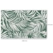 TAPPETO ESTERNO PER BALCONE E TERRAZZA REVERSIBILE CON FANTASIA A FOGLIE 152X243 CM VERDE E BIANCO