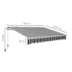 TENDA PARASOLE PER ESTERNO ESTENSIBILE IN ALLUMINIO E POLIESTERE CON MANOVELLA 395X245 CM BLU E BIANCA