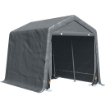 TENDA GARAGE 2.4X2M PER VEICOLI E BICICLETTE IN METALLO E TESSUTO PE GRIGIO SCURO