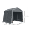 TENDA GARAGE 2.4X2M PER VEICOLI E BICICLETTE IN METALLO E TESSUTO PE GRIGIO SCURO