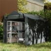 TENDA GARAGE CON INGRESSO AVVOLGIBILE CORDE E PICCHETTI, IN METALLO ZINCATO E PE 220X157X165 CM GRIGIO SCURO